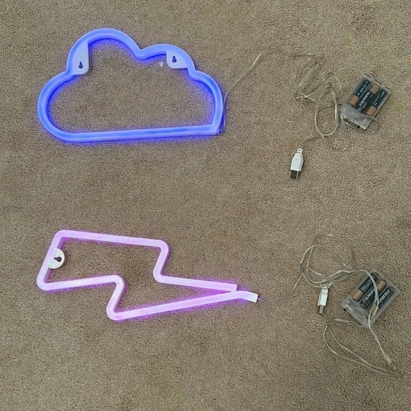 LED neon cloud and lightning lights - Picture 2 of 4